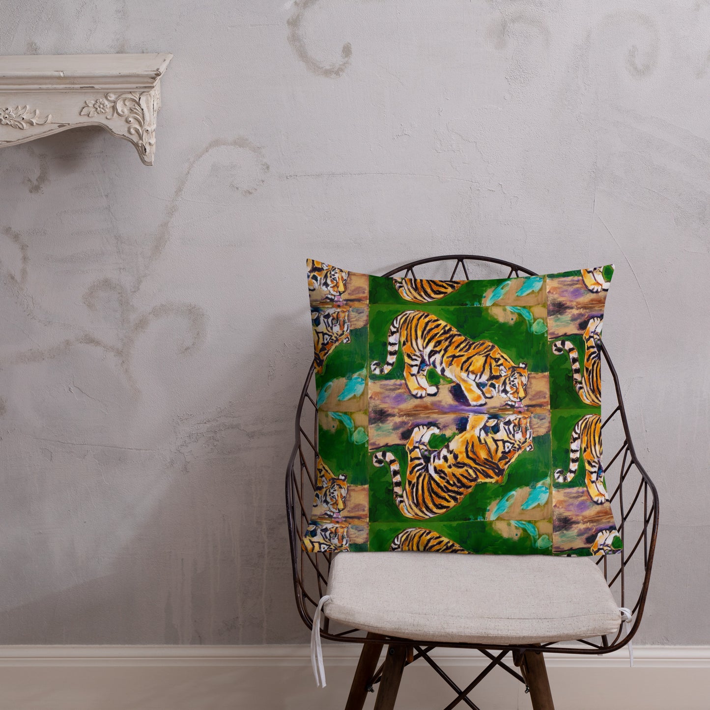 Tiger Reflections II Premium Pillow