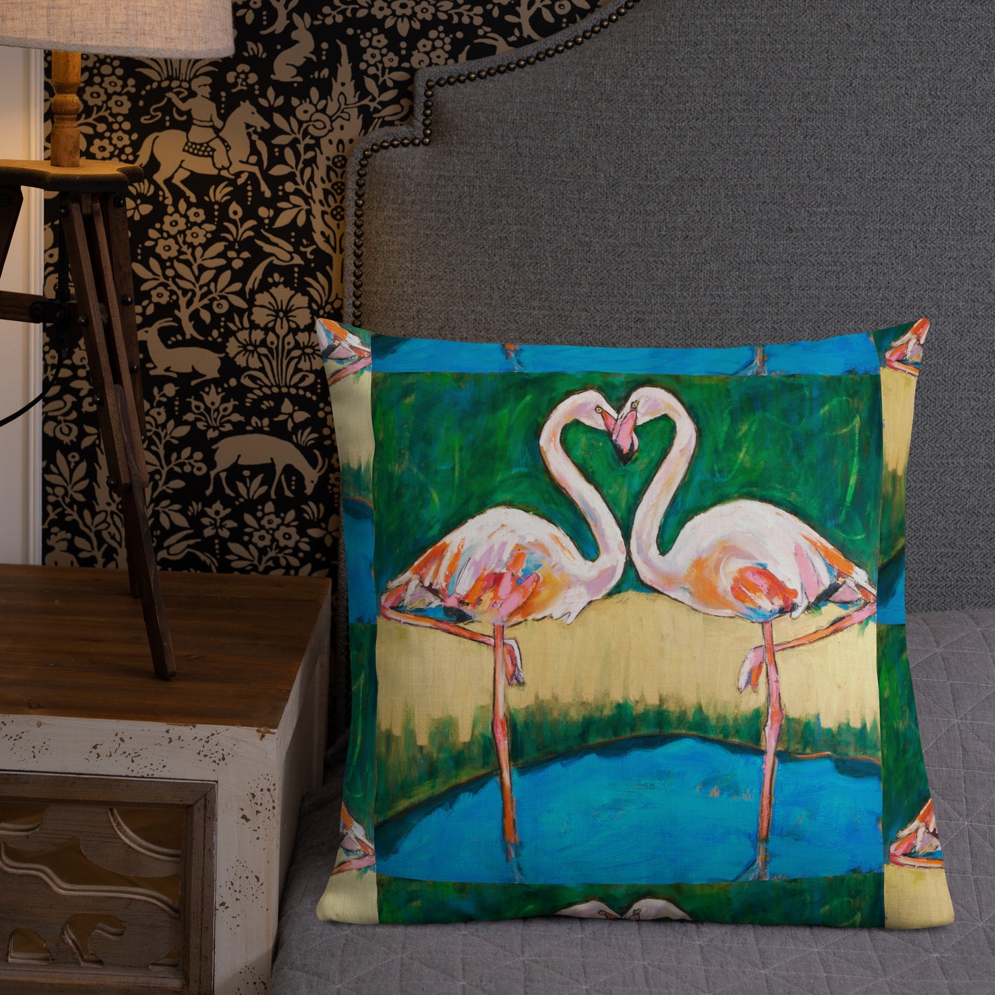 Flamingo Oasis Premium Pillow