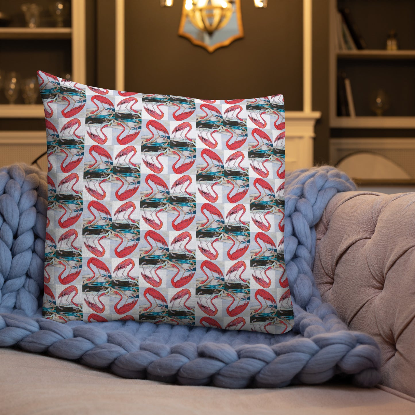 Flamingo Tango Premium Pillow