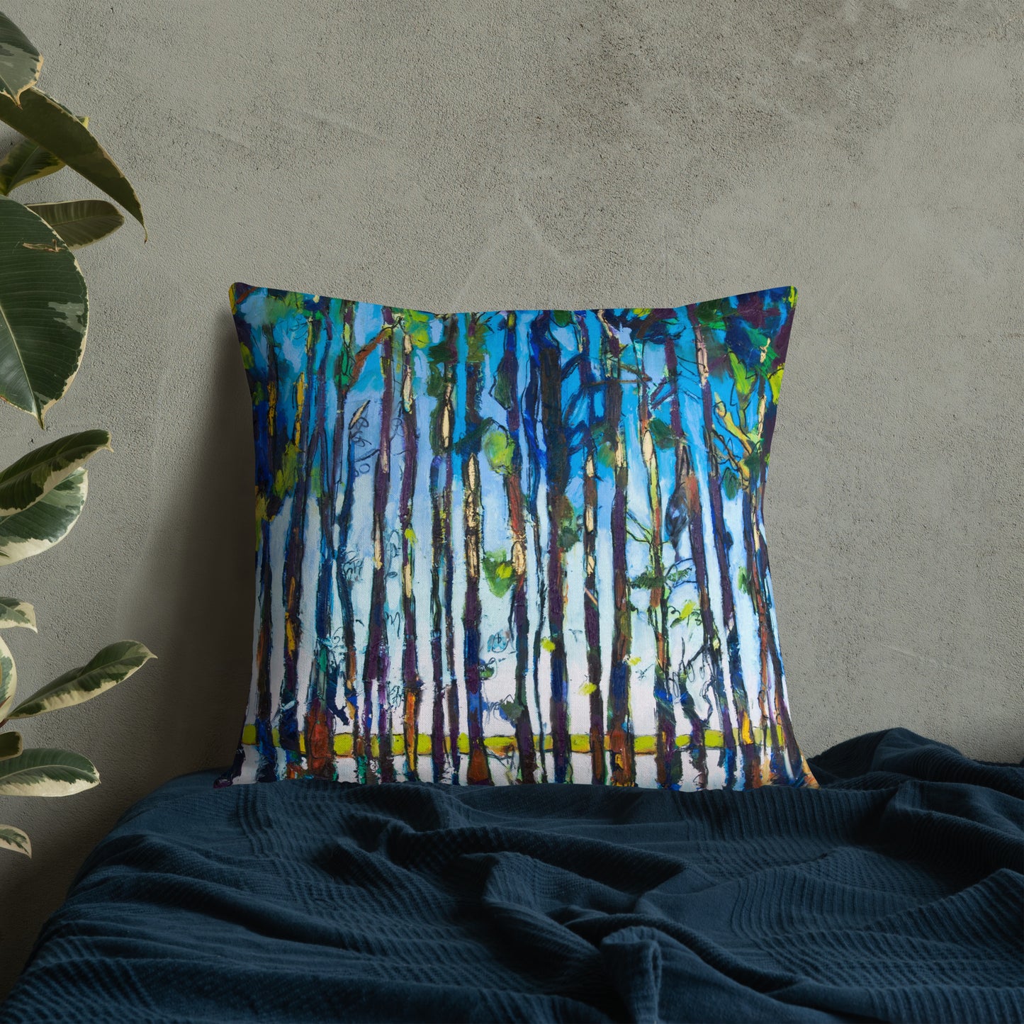 Bold Cypress Reflections Premium Pillow