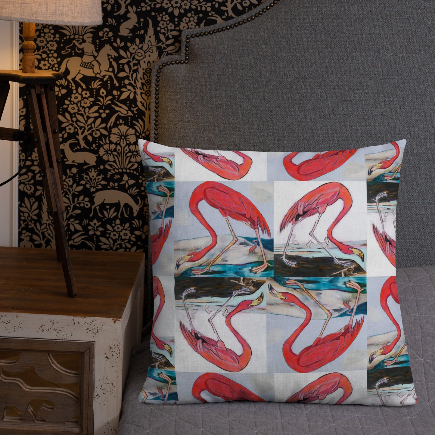 Flamingo Tango Premium Pillow