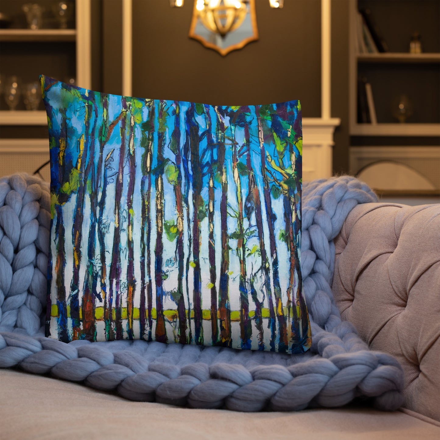 Bold Cypress Reflections Premium Pillow