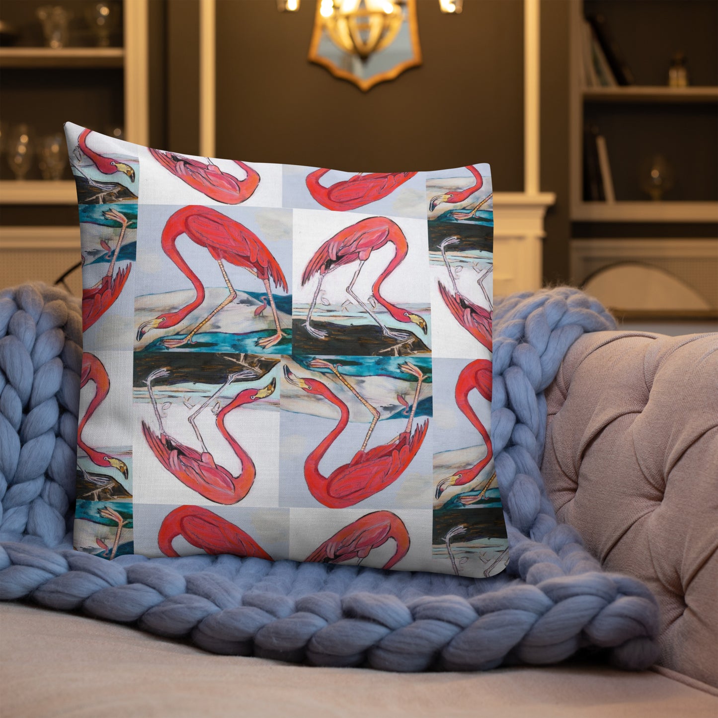 Flamingo Tango Premium Pillow