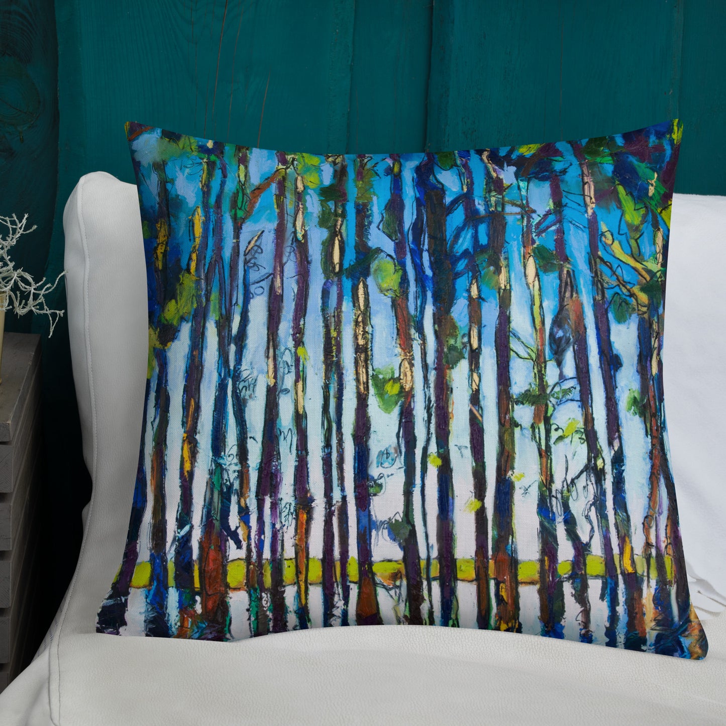 Bold Cypress Reflections Premium Pillow