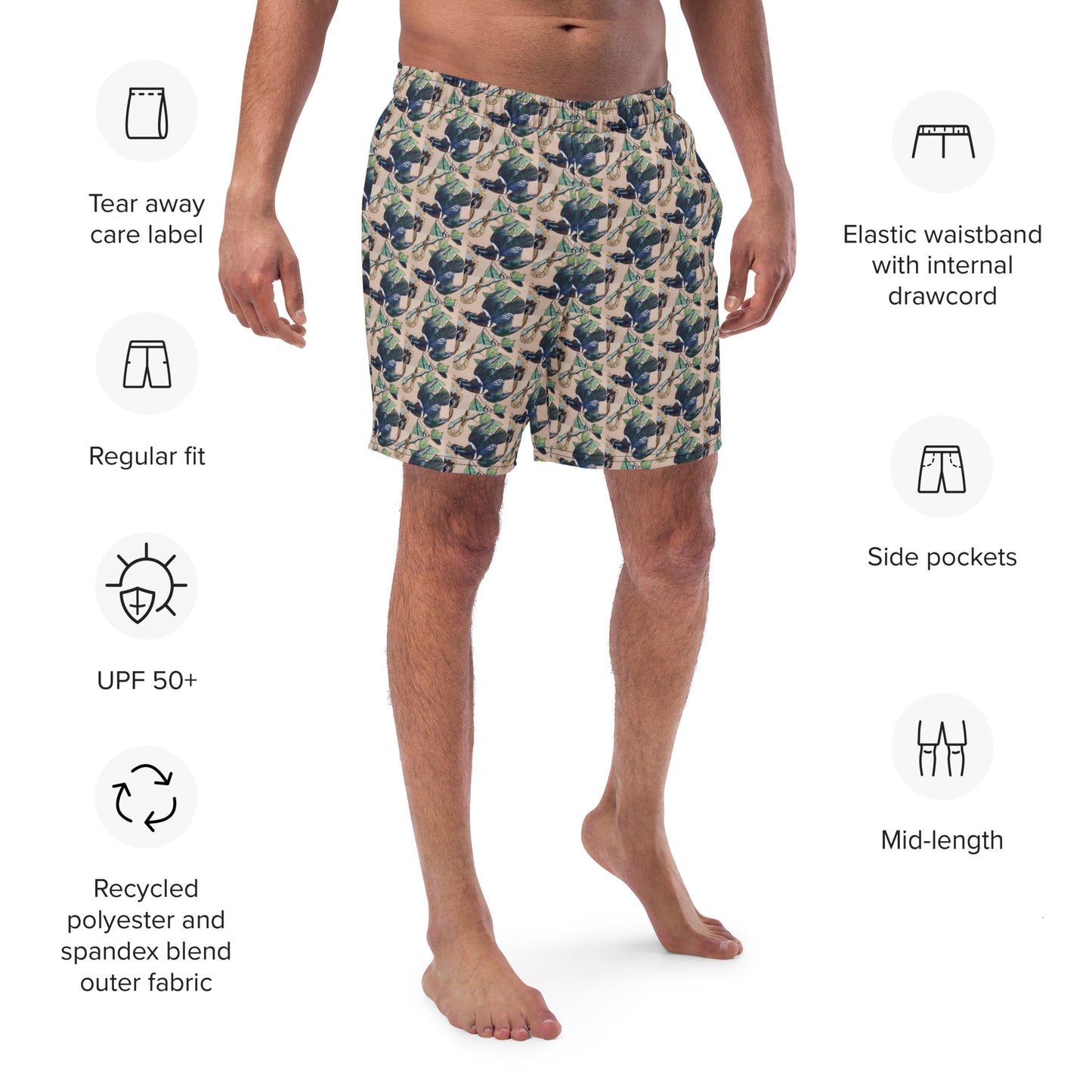 Wood Ducks Men's swim trunks