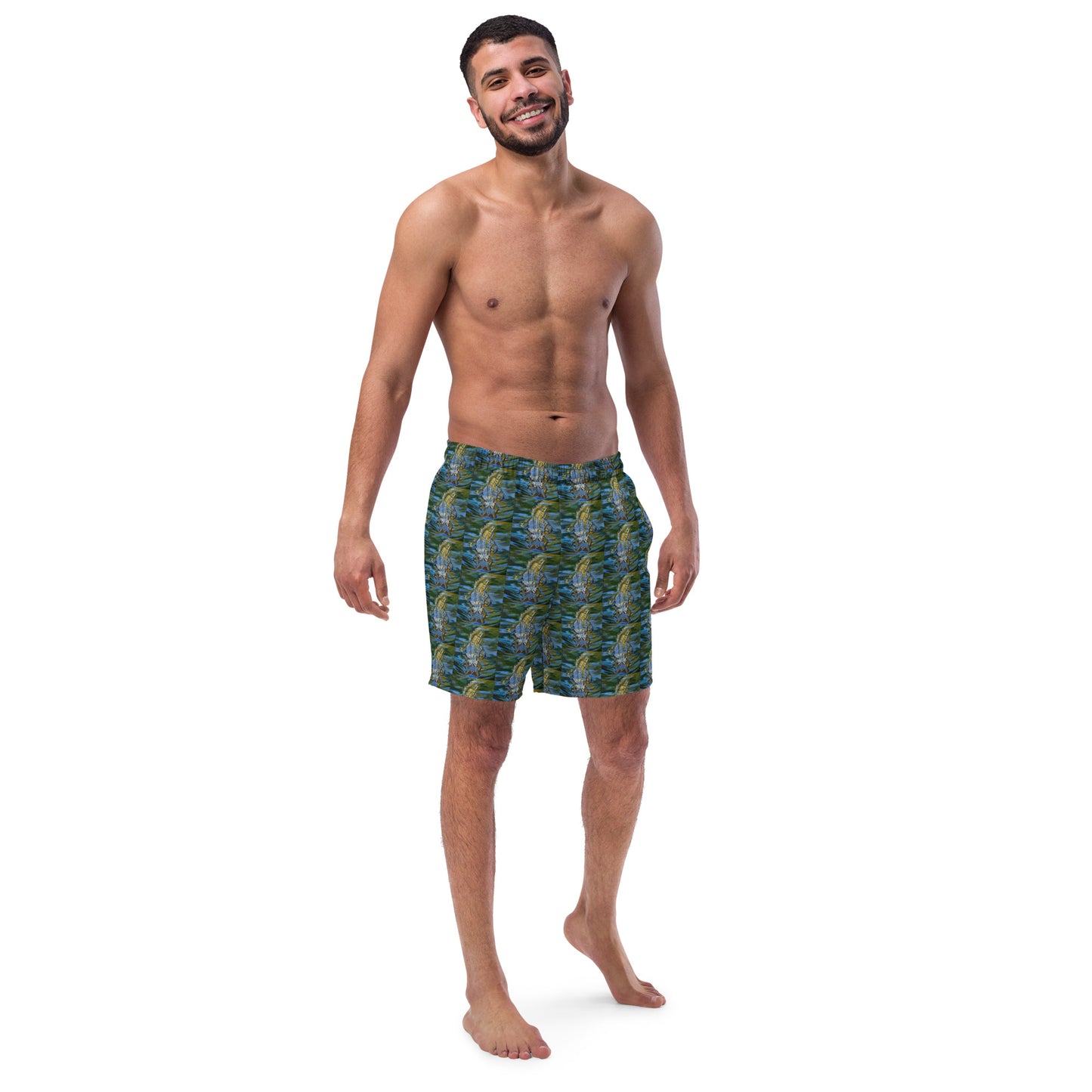 Alligator Under Water Men's swim trunks