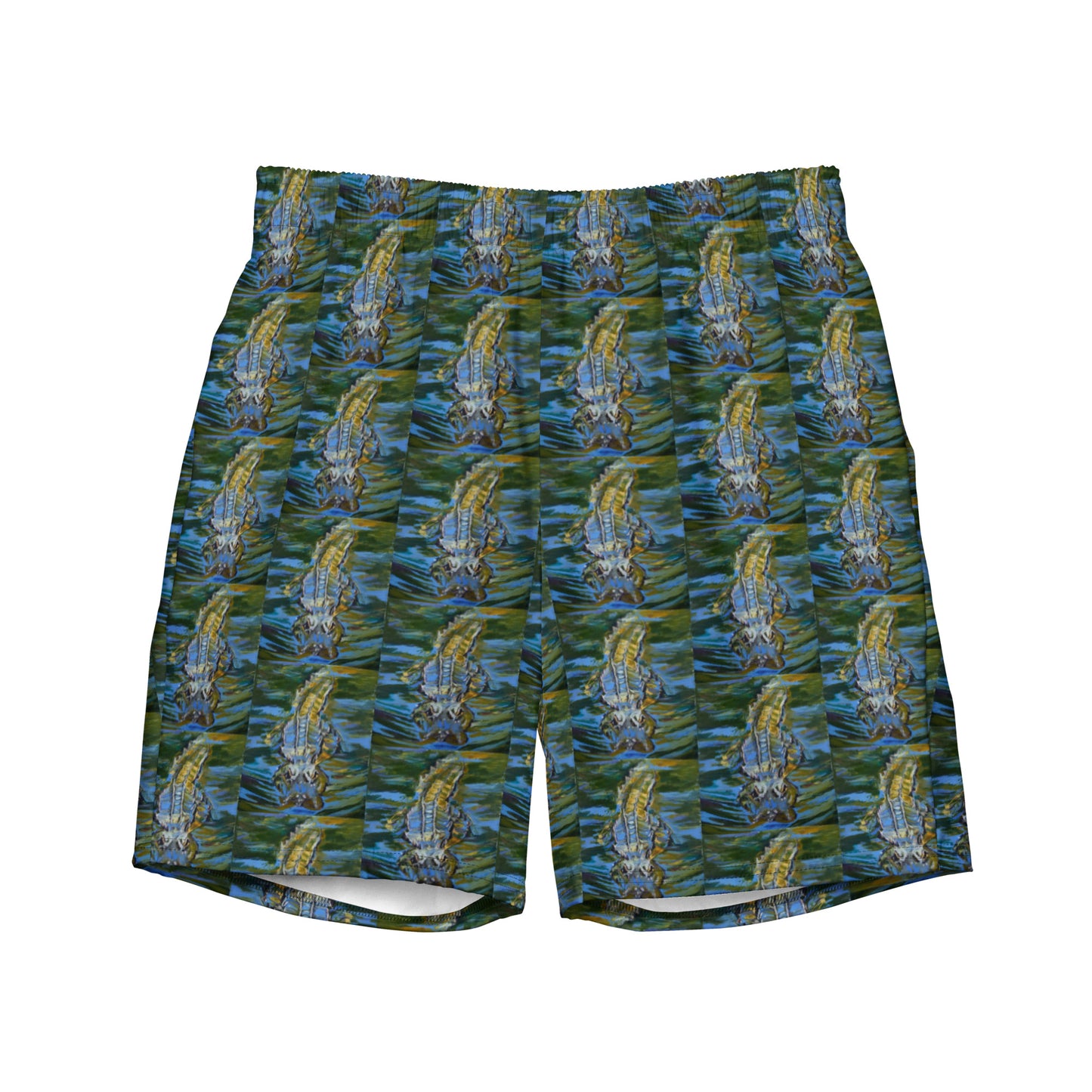 Alligator Under Water Men's swim trunks