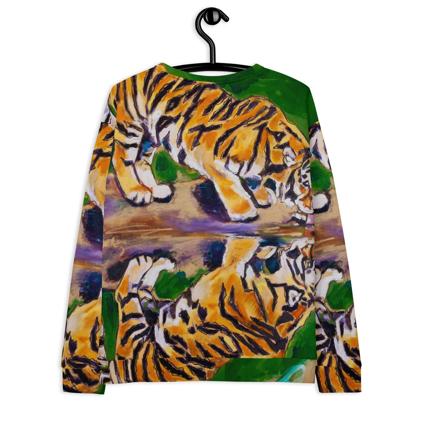 Tiger Reflections All-Over Print Unisex Sweatshirt