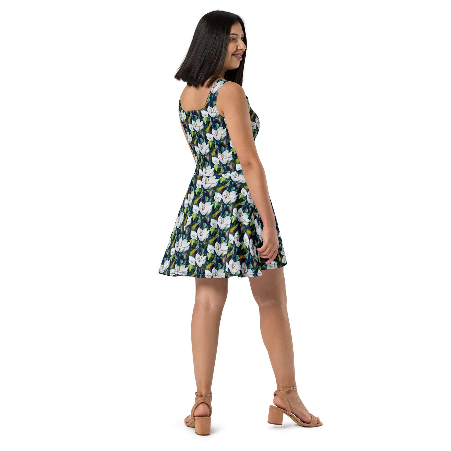 Magnolia and the Painted Bunting Skater Dress