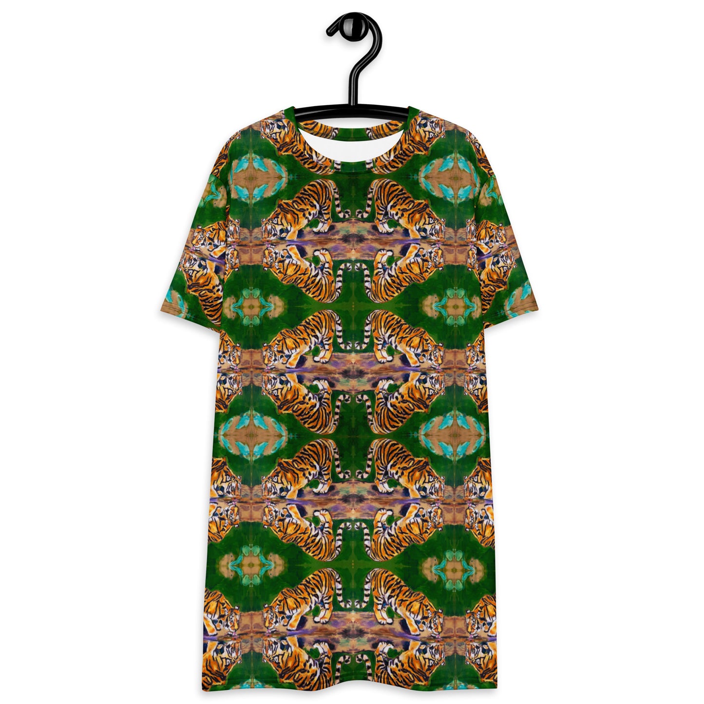 Tiger Reflections Kalidascope Pattern T-shirt dress