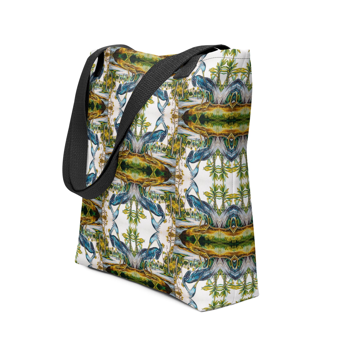 Blue Heron Reflection Tote bag