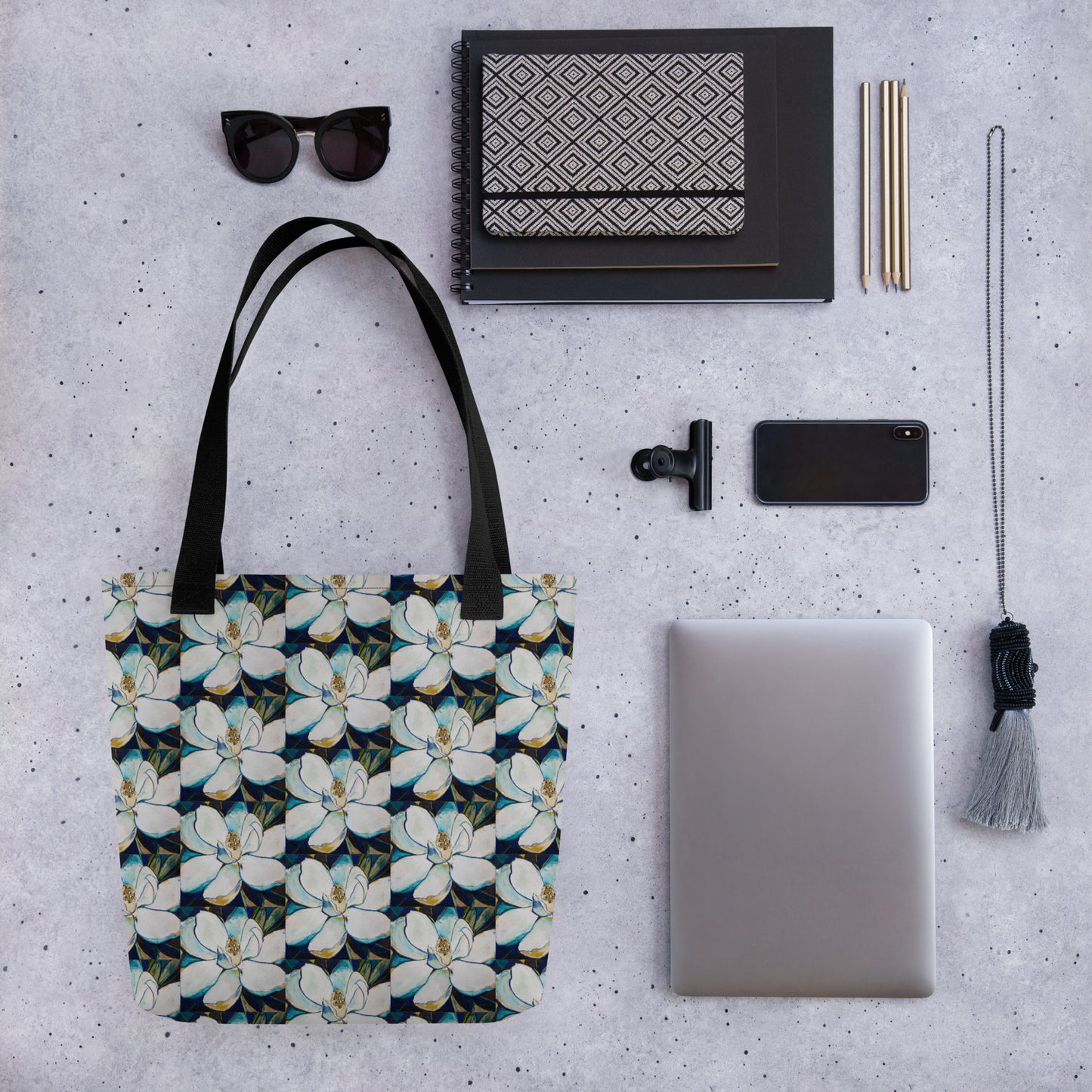 Indigo Magnolia Tote bag