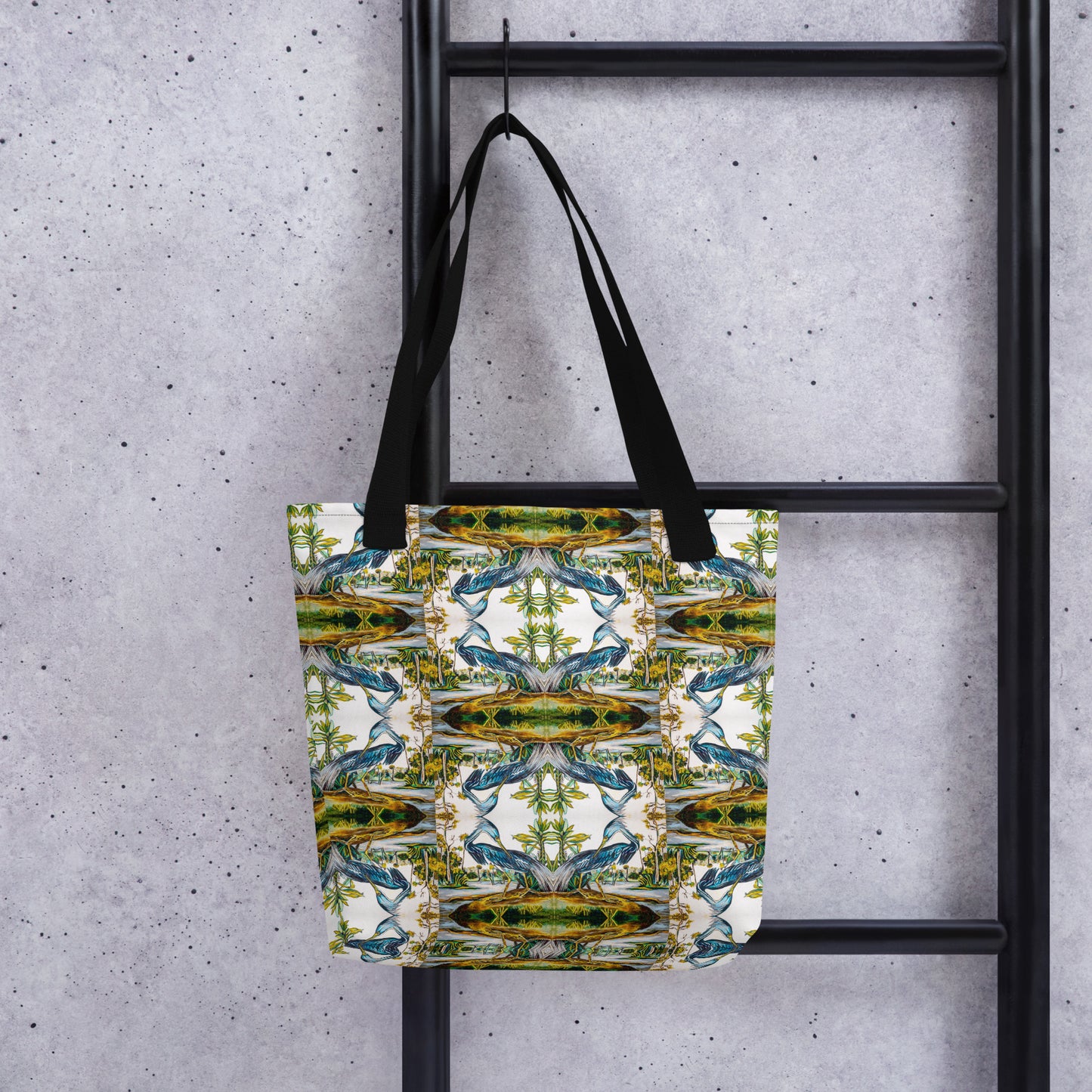 Blue Heron Reflection Tote bag