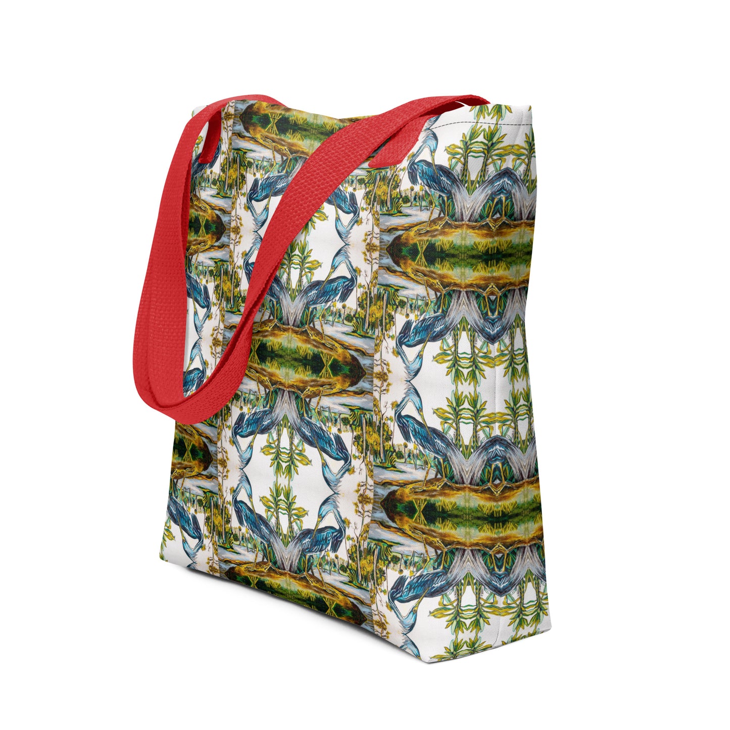 Blue Heron Reflection Tote bag