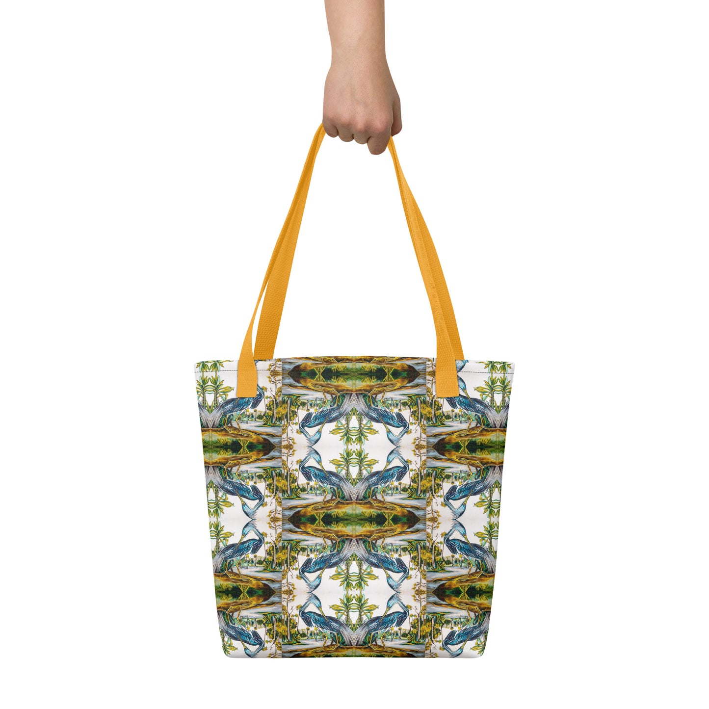 Blue Heron Reflection Tote bag