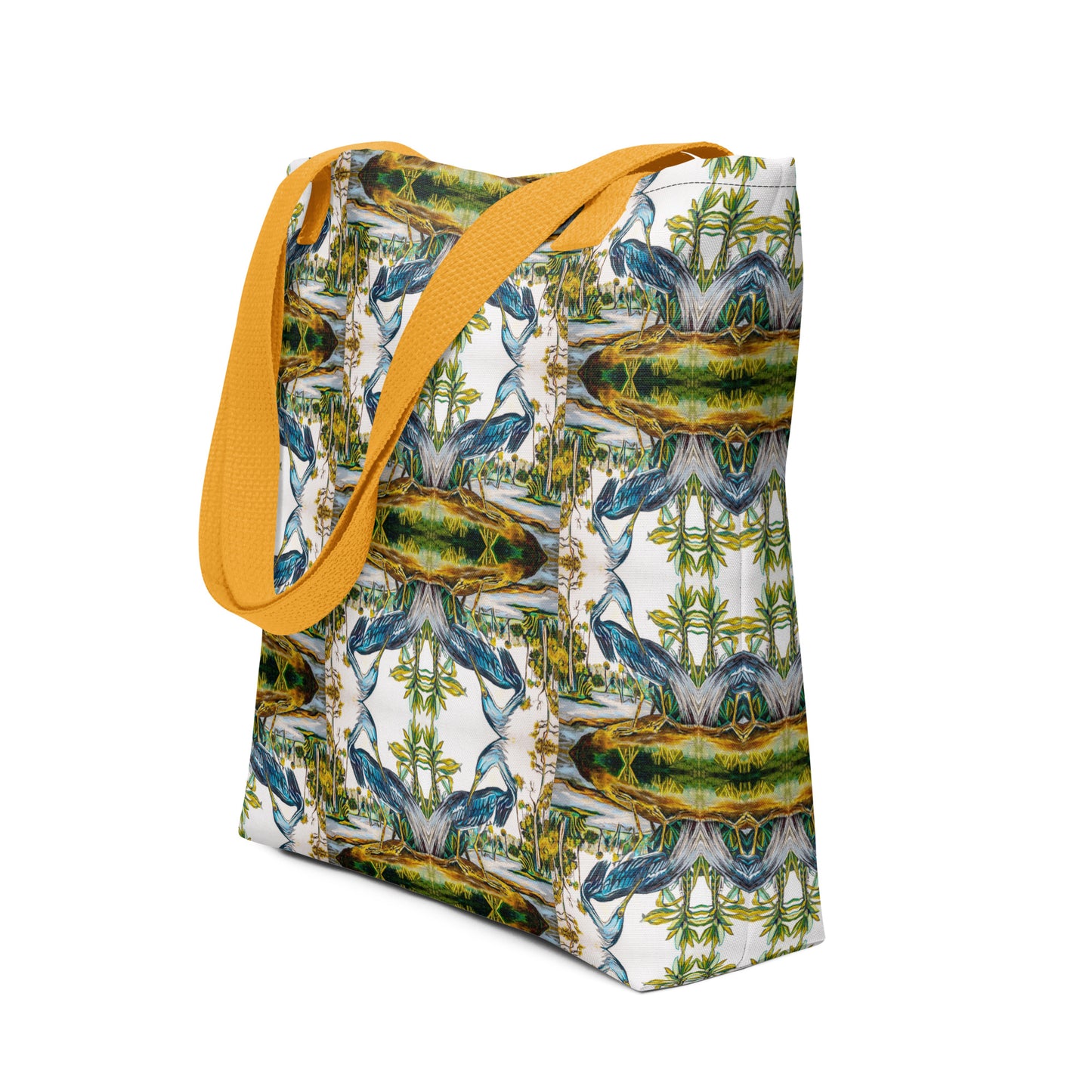 Blue Heron Reflection Tote bag