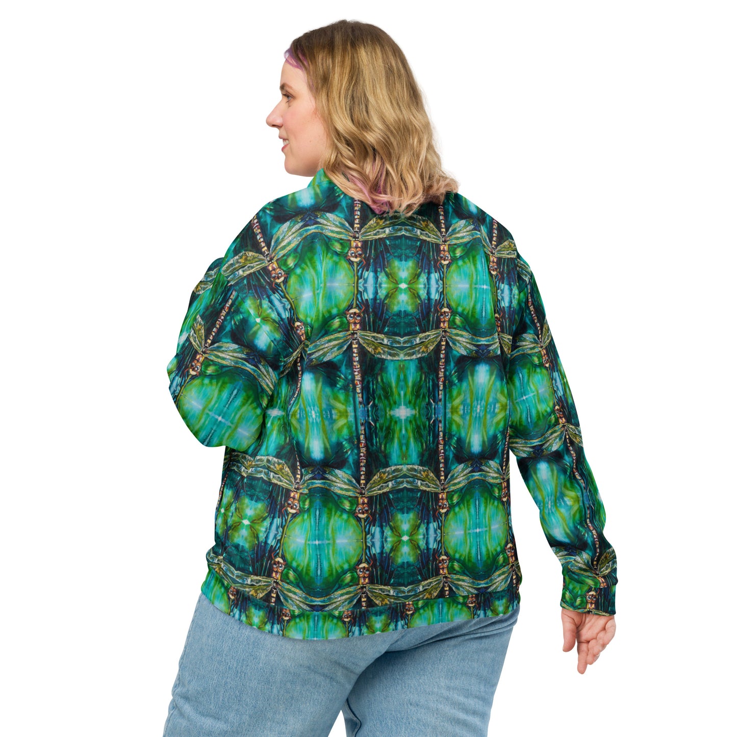 Green Dragonfly Unisex Bomber Jacket