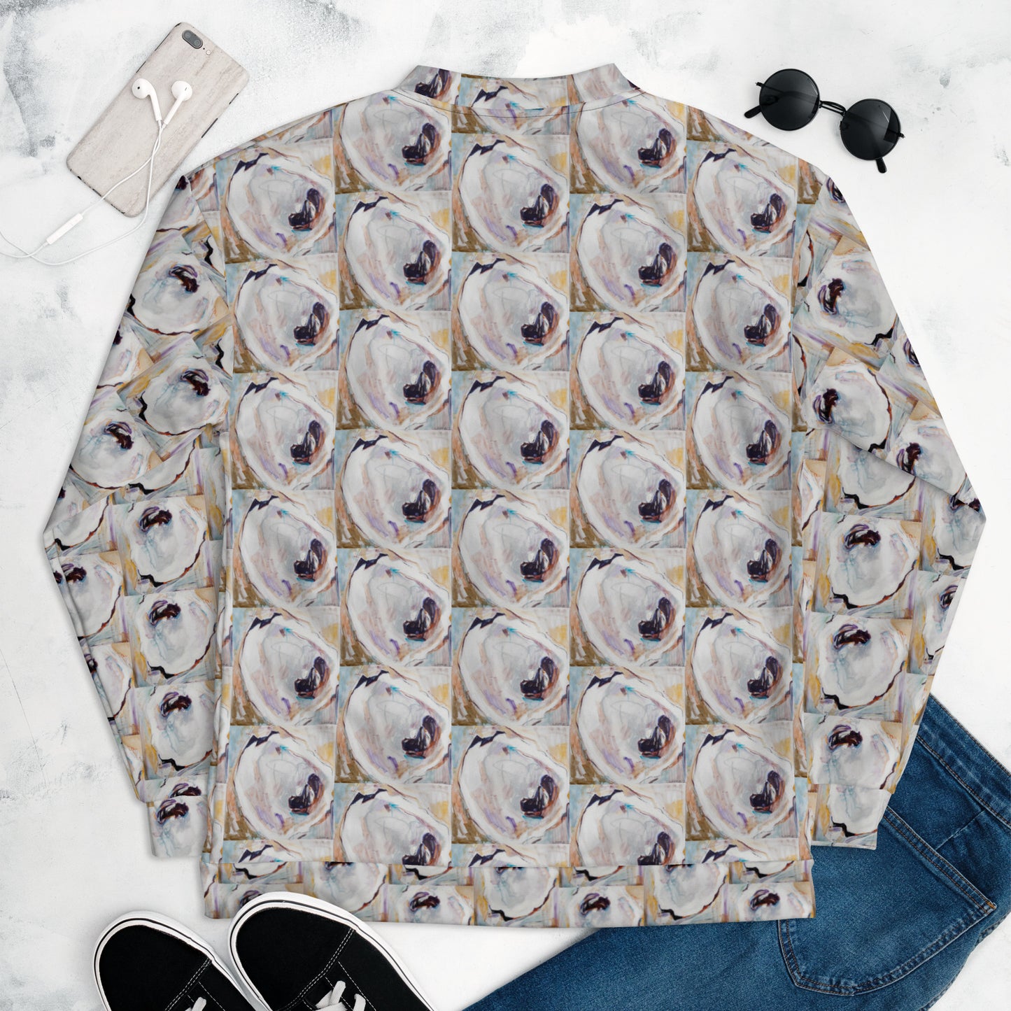 Yin & Yang Oyster Shells Unisex Bomber Jacket