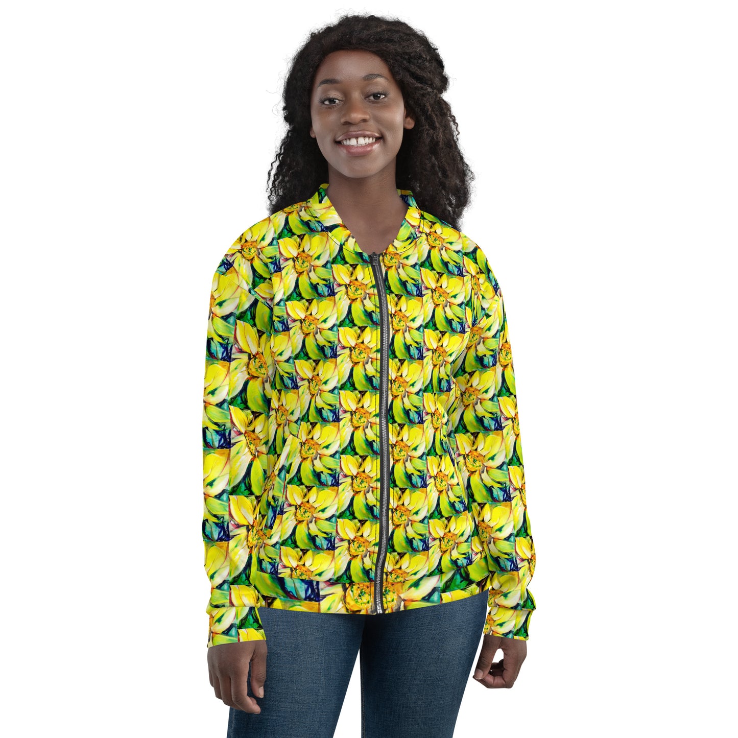Bosco Sunflower Unisex Bomber Jacket