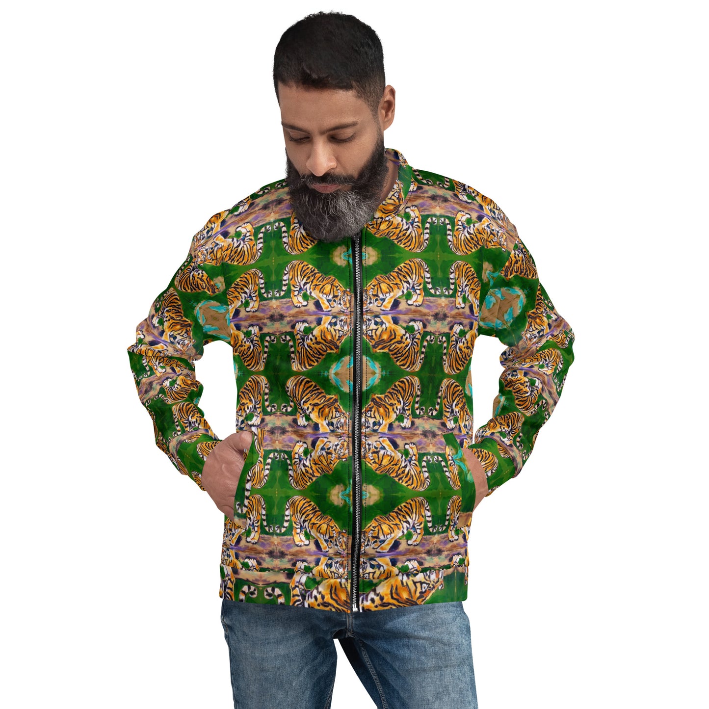 Tiger Reflections Unisex Bomber Jacket