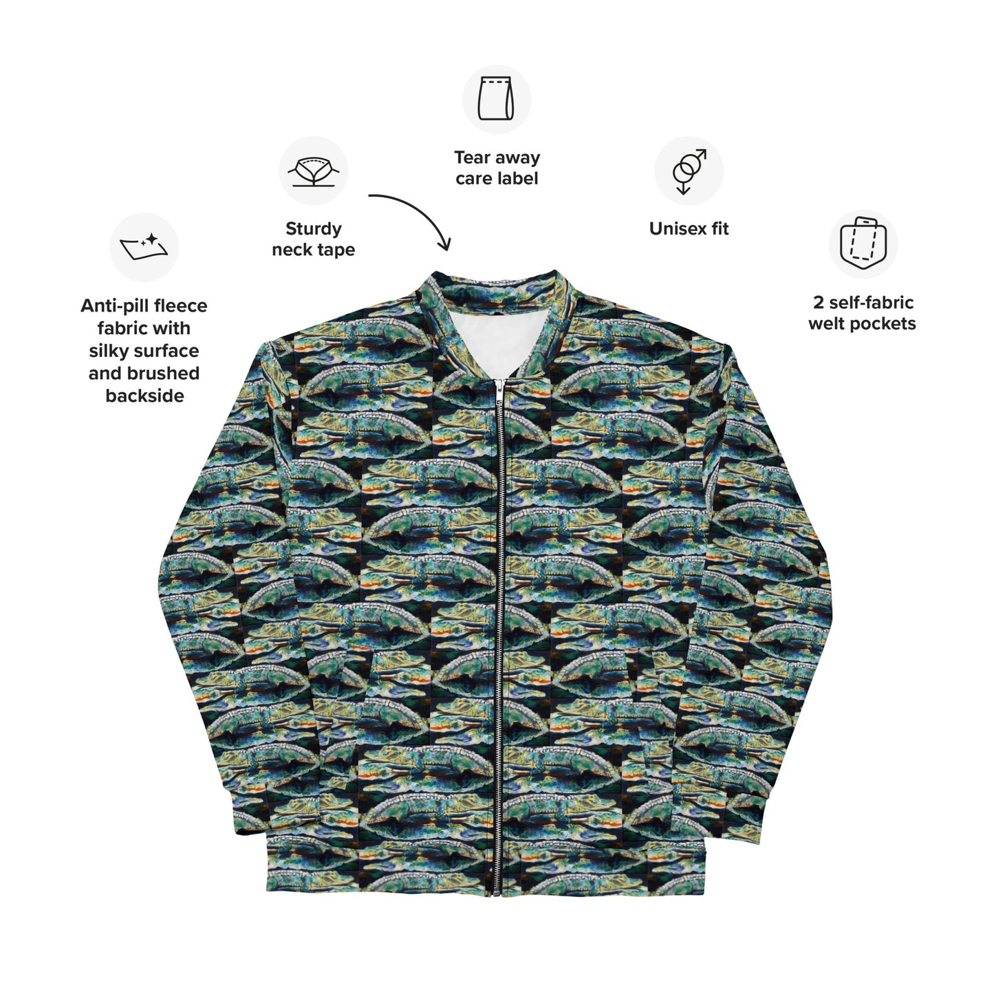 Gator Reflections Unisex Bomber Jacket