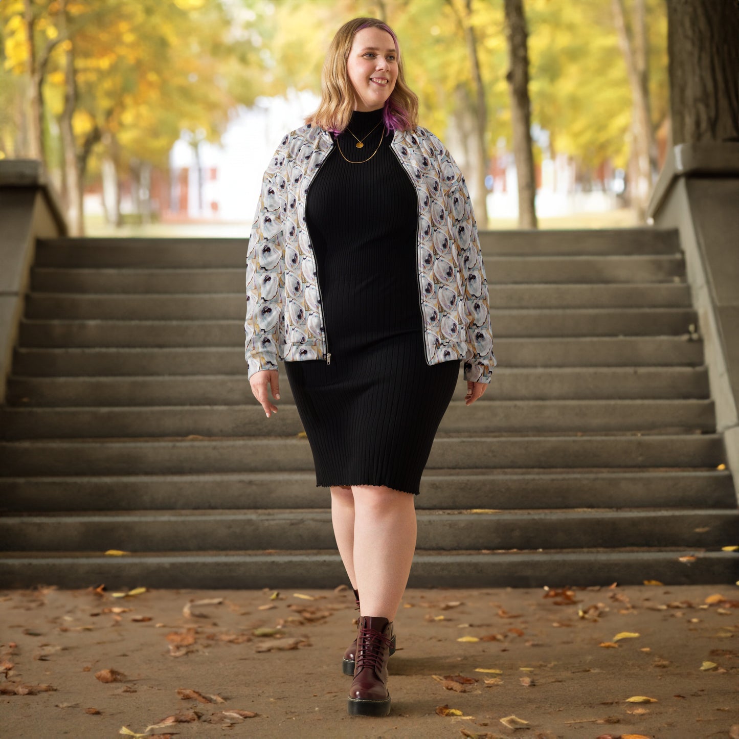 Yin & Yang Oyster Shells Unisex Bomber Jacket