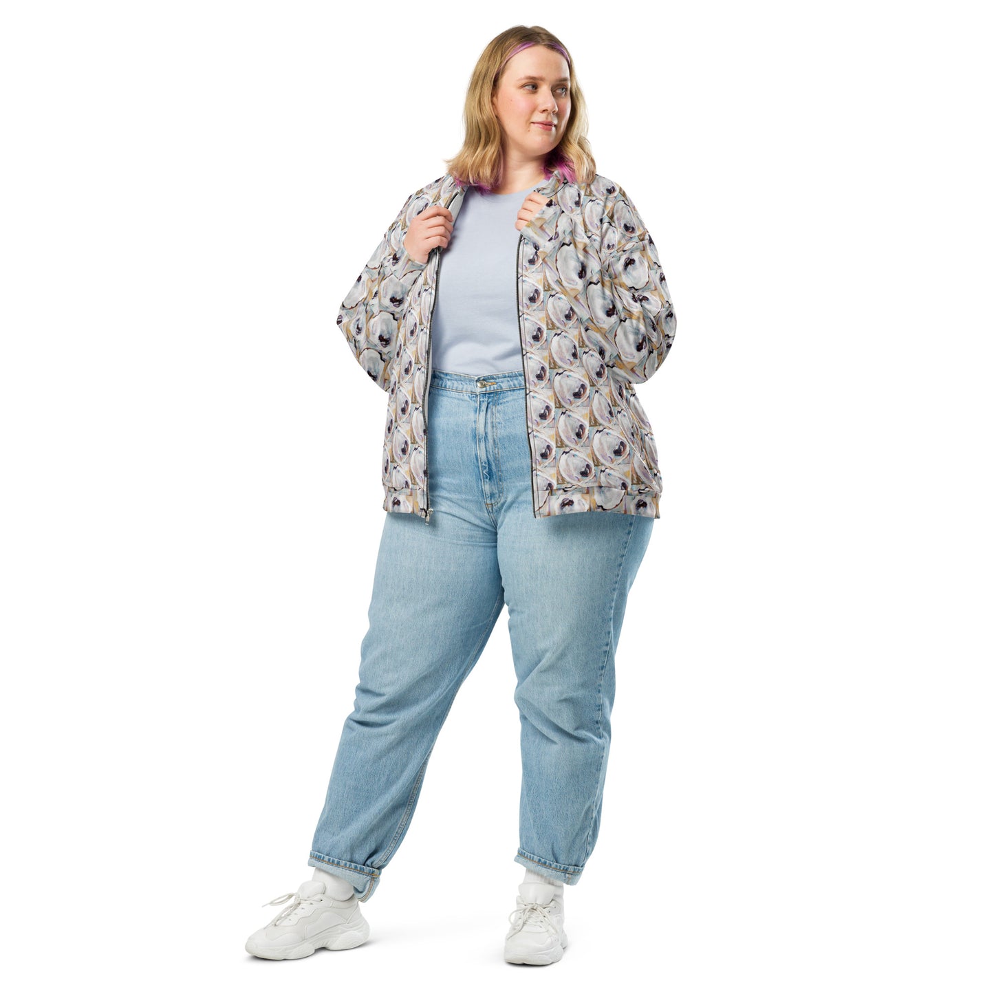 Yin & Yang Oyster Shells Unisex Bomber Jacket