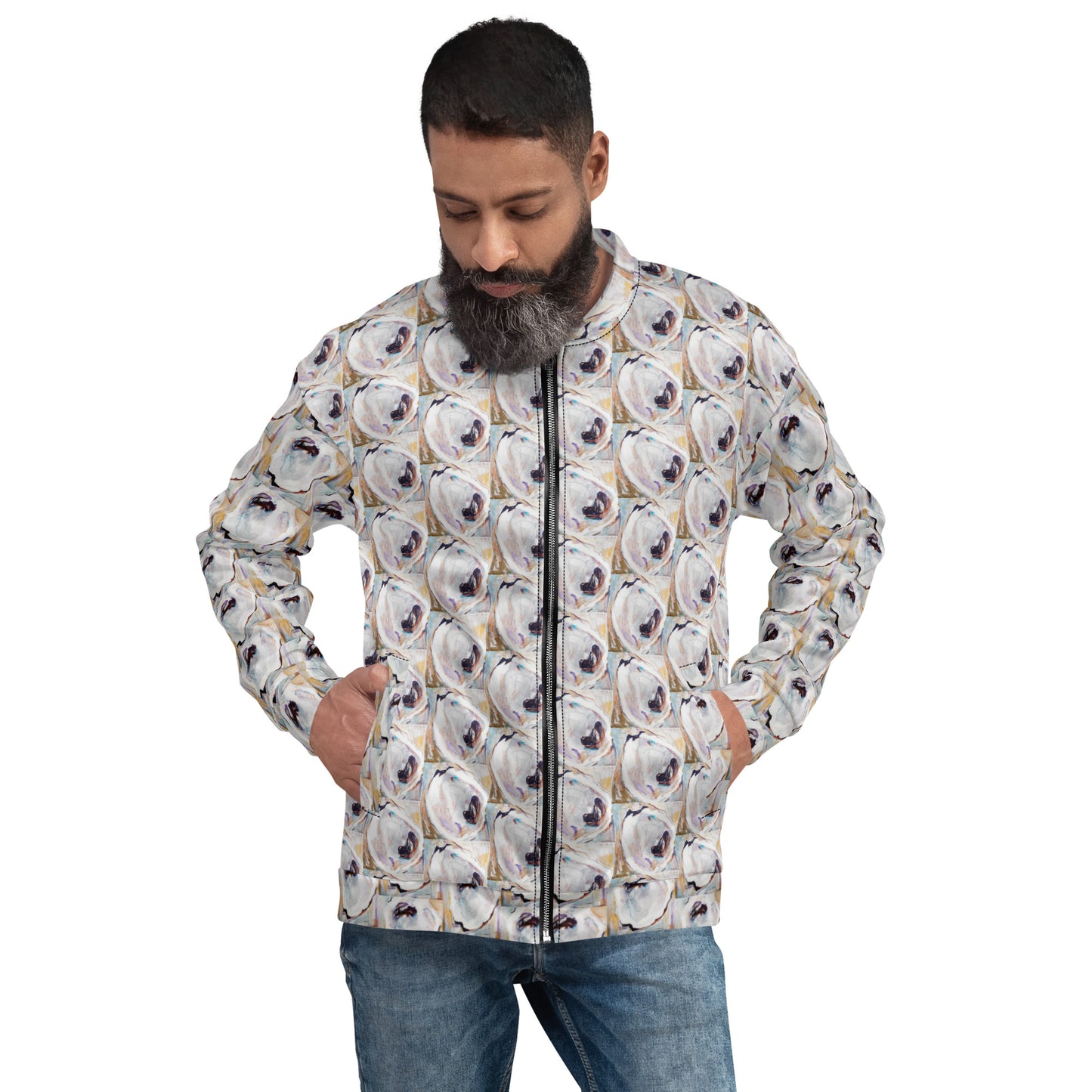 Yin & Yang Oyster Shells Unisex Bomber Jacket