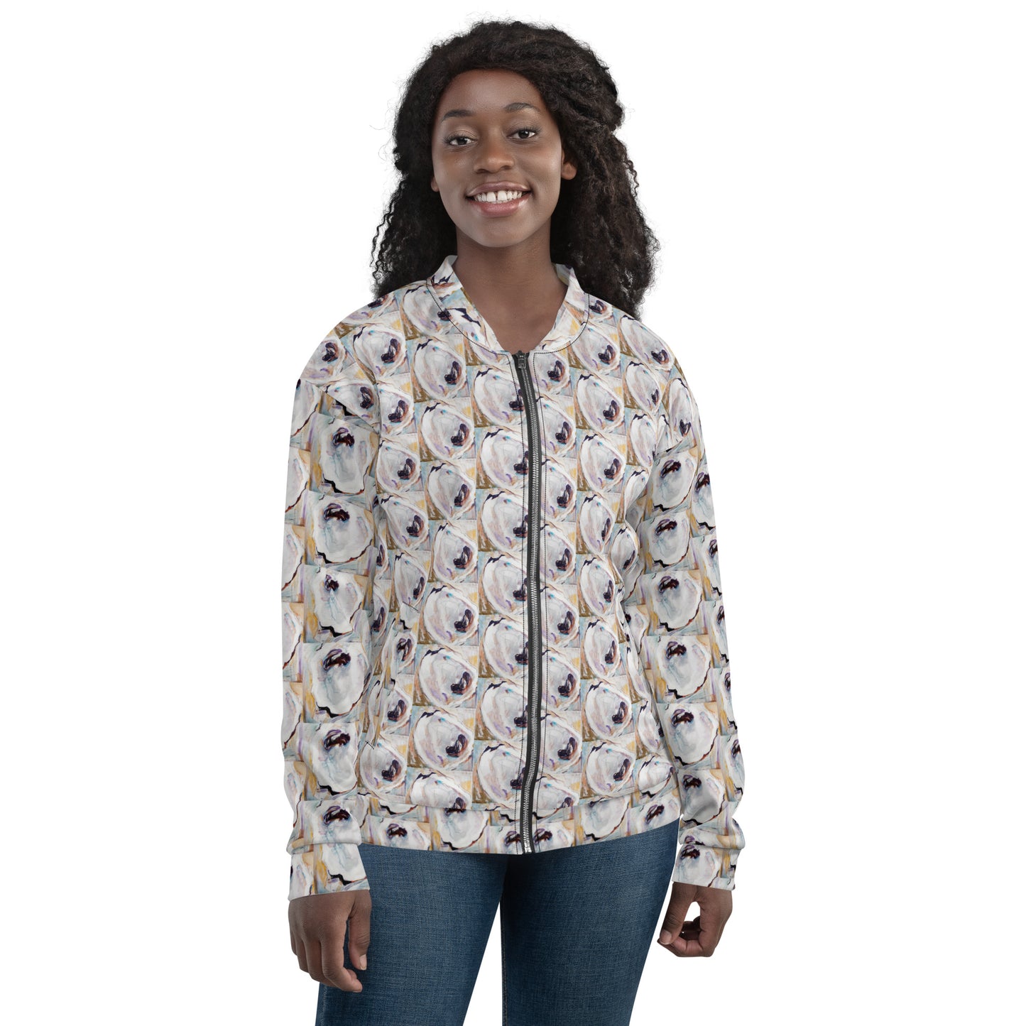 Yin & Yang Oyster Shells Unisex Bomber Jacket