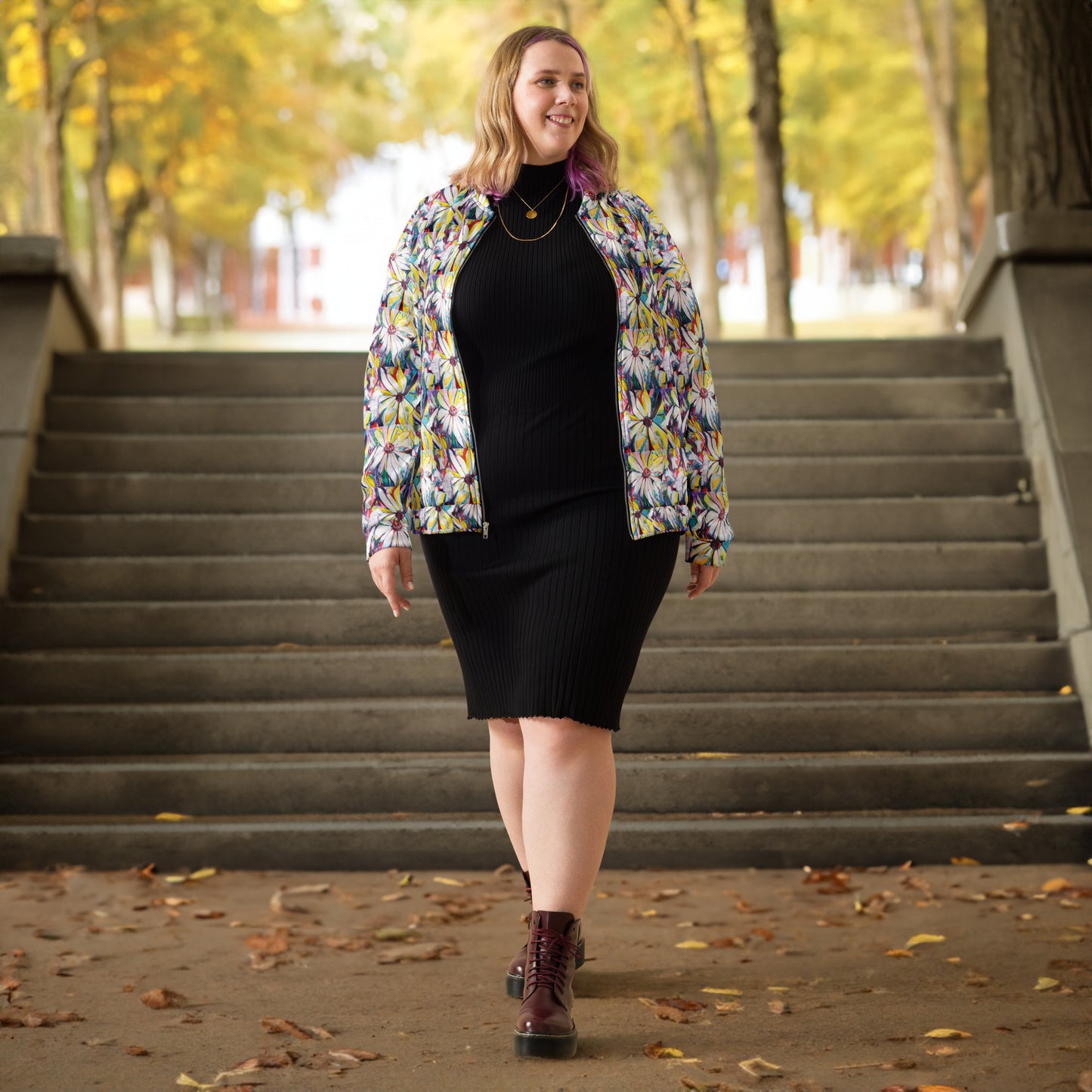 Zinnias Unisex Bomber Jacket