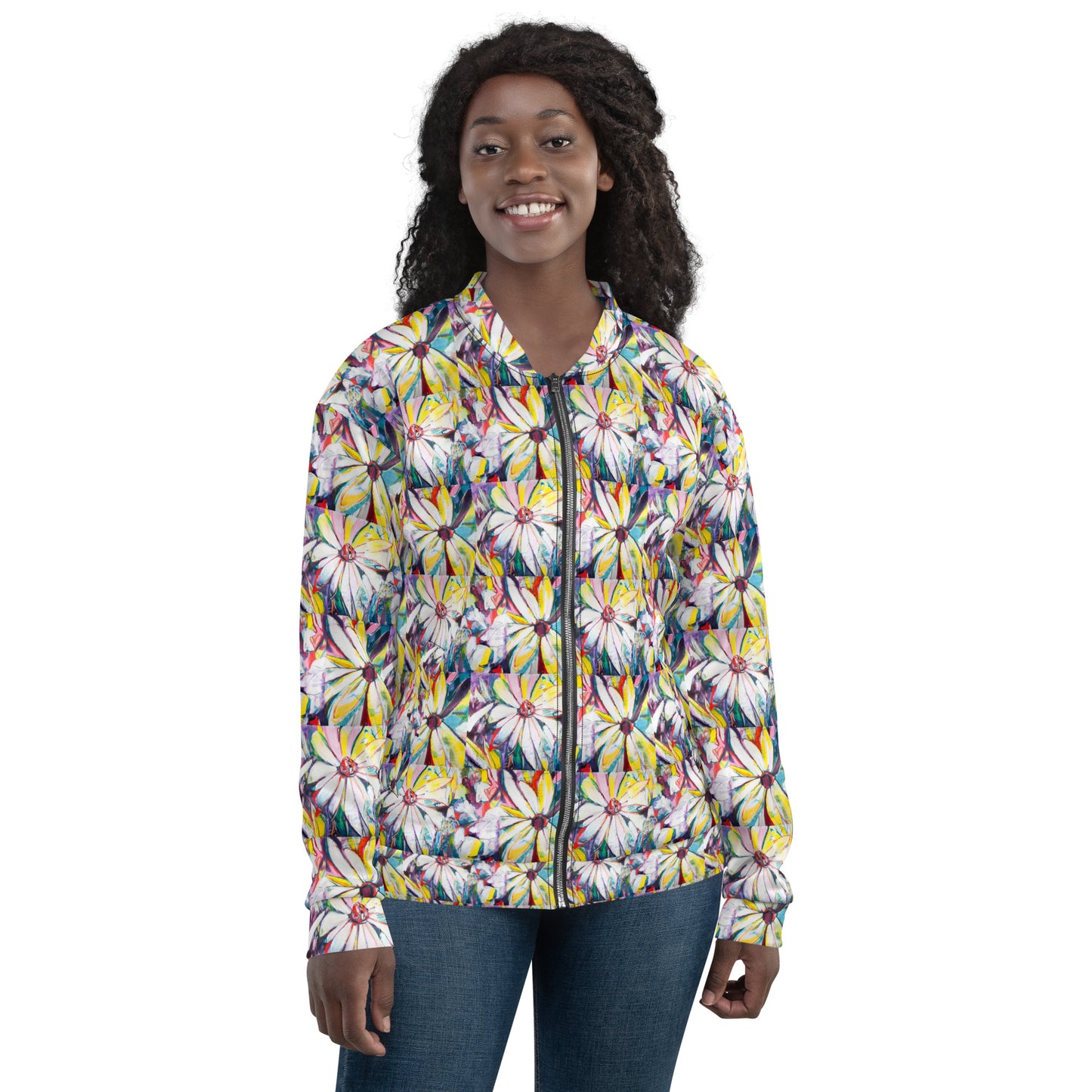 Zinnias Unisex Bomber Jacket