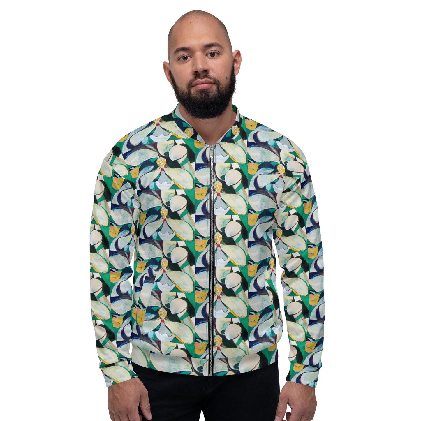 Cubist Magnolia Unisex Bomber Jacket