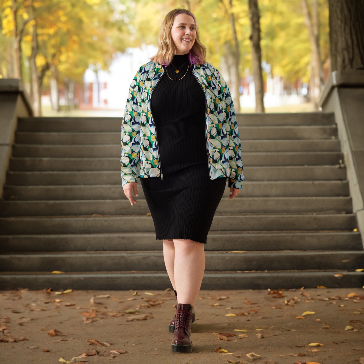 Cubist Magnolia Unisex Bomber Jacket