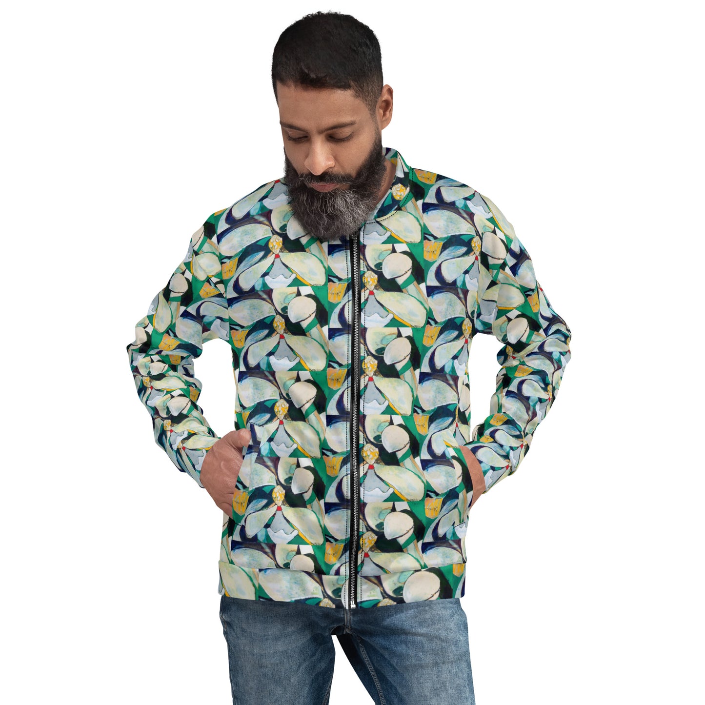 Cubist Magnolia Unisex Bomber Jacket