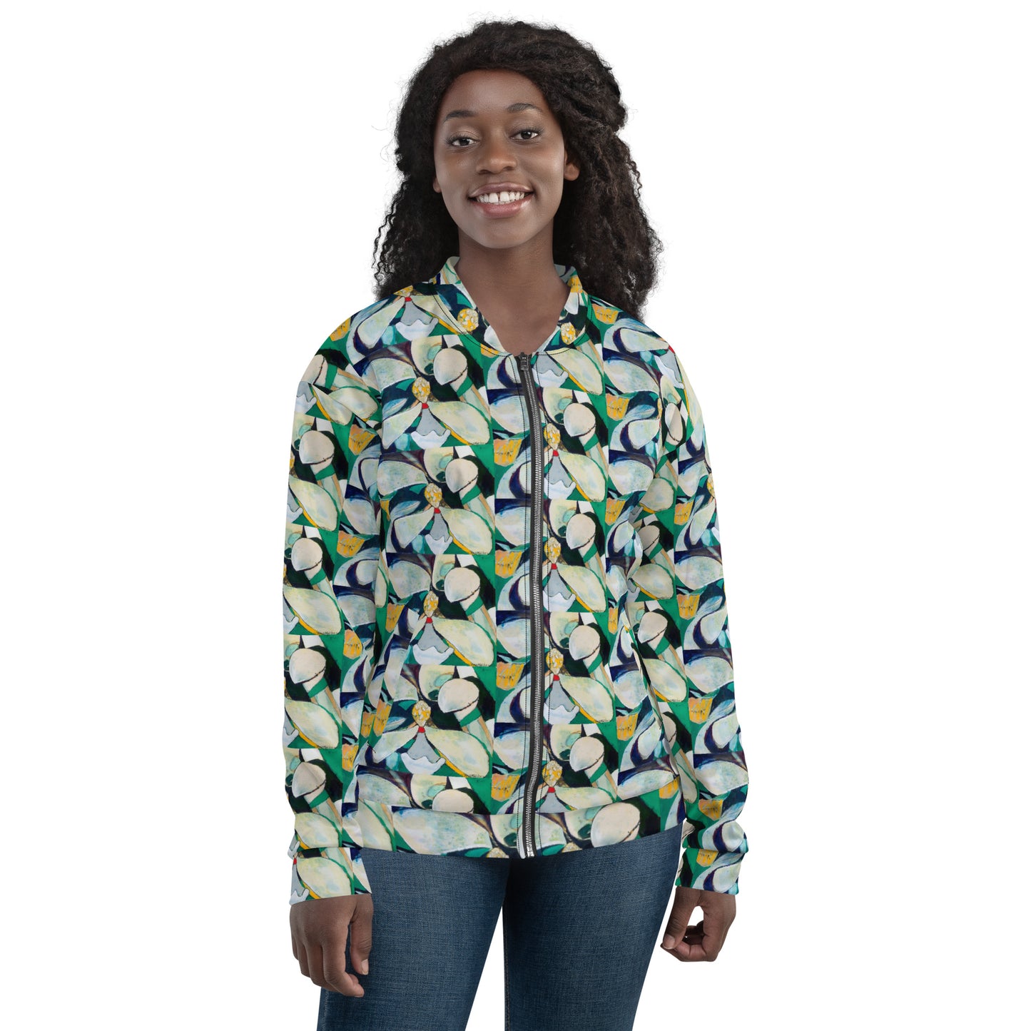Cubist Magnolia Unisex Bomber Jacket
