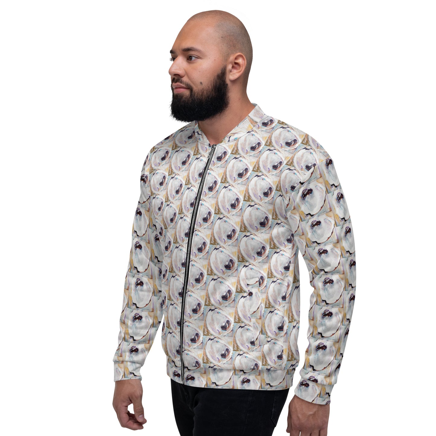 Yin & Yang Oyster Shells Unisex Bomber Jacket
