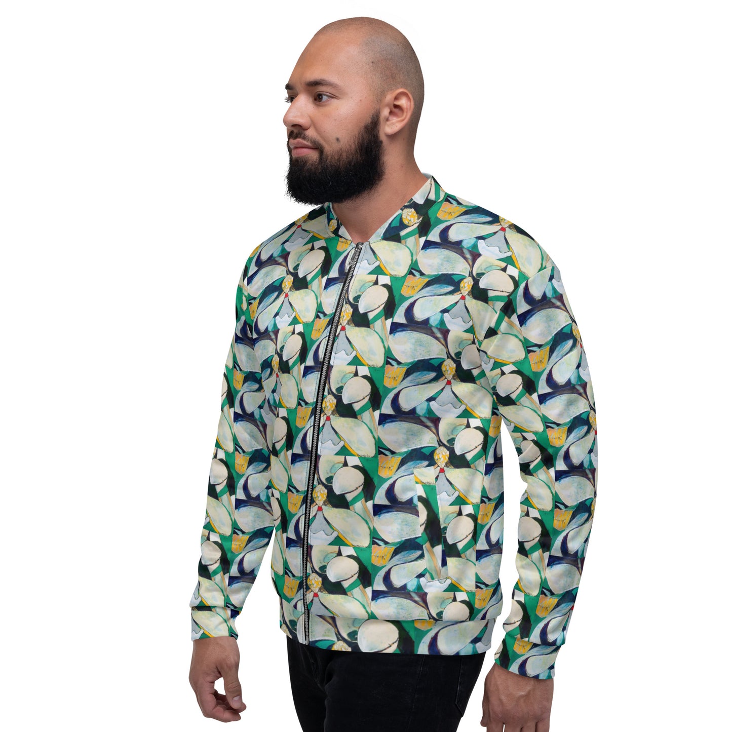 Cubist Magnolia Unisex Bomber Jacket
