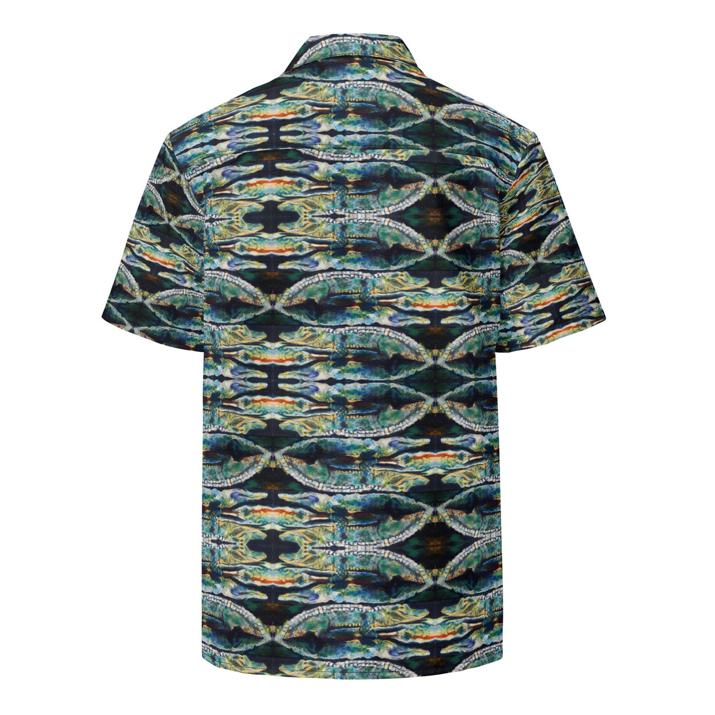 Psychedelic Gator with Reflection Unisex button shirt