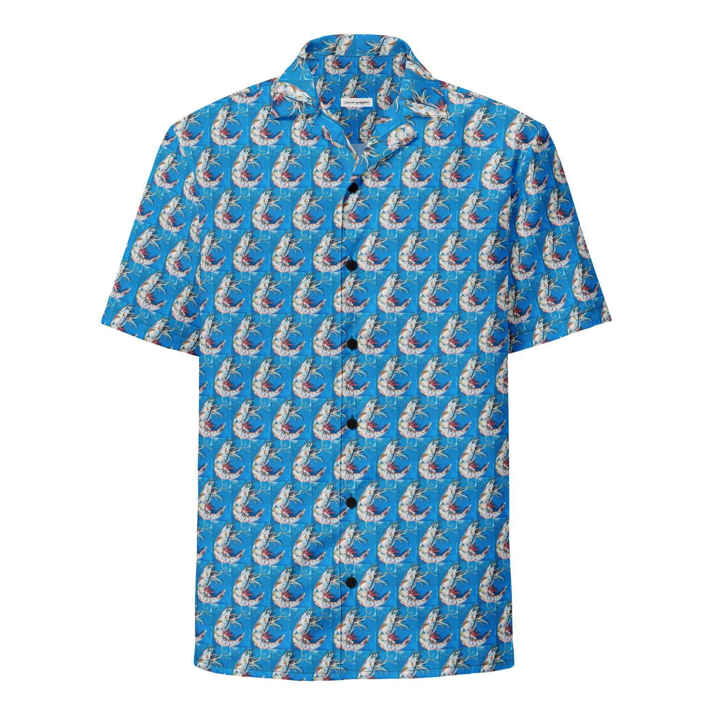 Blue Shrimp II Unisex button shirt