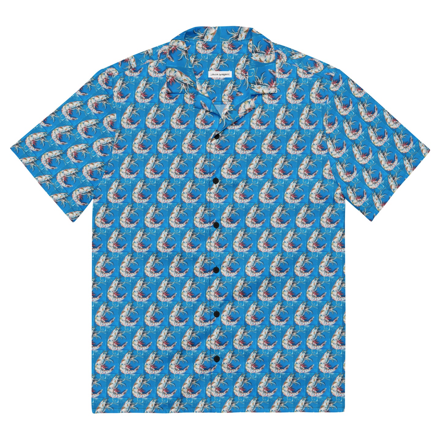 Blue Shrimp II Unisex button shirt