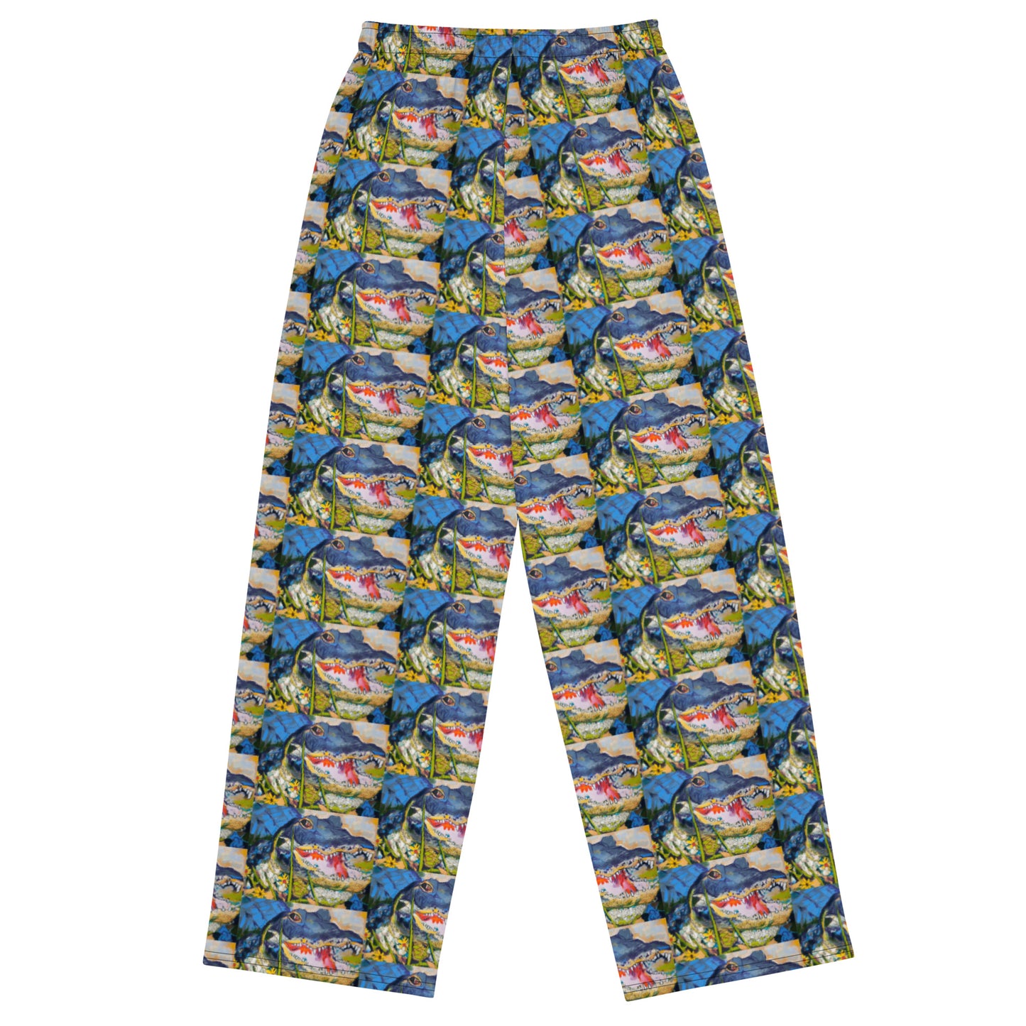Gator in Wildflowers All-over print unisex wide-leg pants