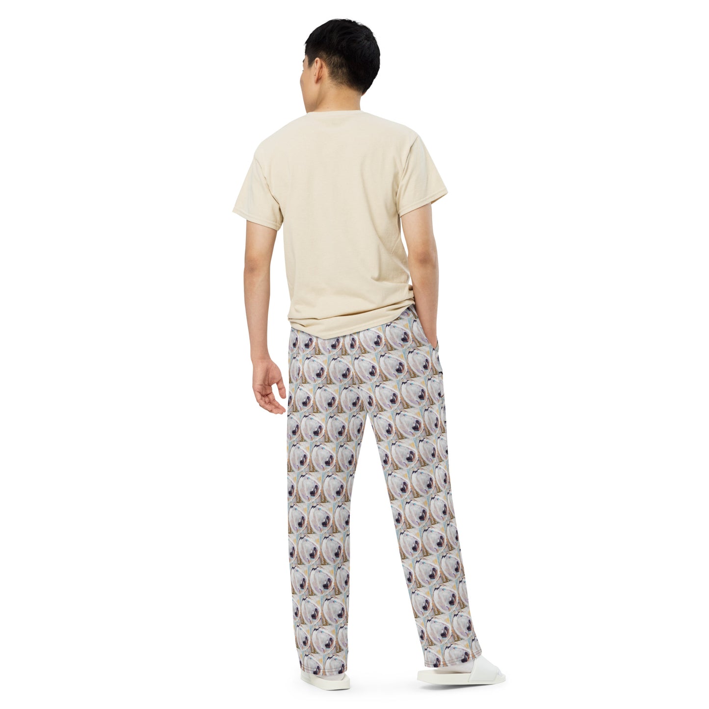 Yin and Yang Oyster Shells All-over print unisex wide-leg pants