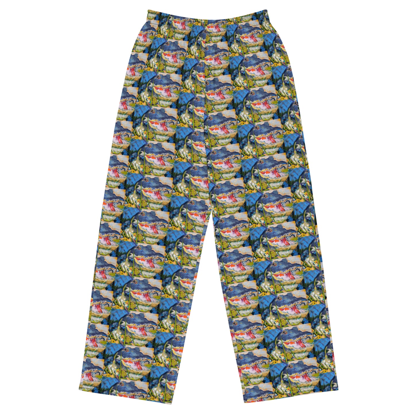 Gator in Wildflowers All-over print unisex wide-leg pants
