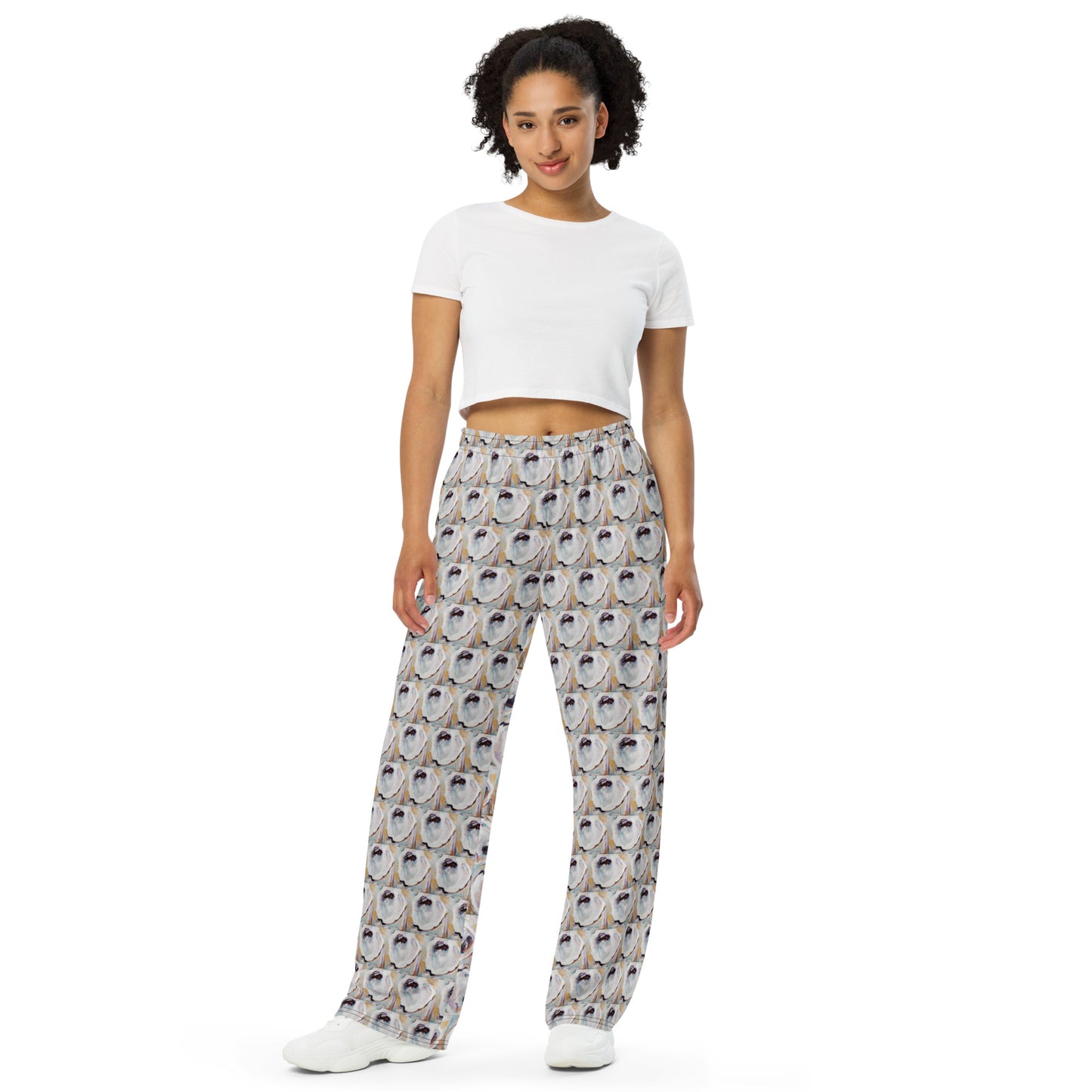 Yin and Yang Oyster Shells All-over print unisex wide-leg pants