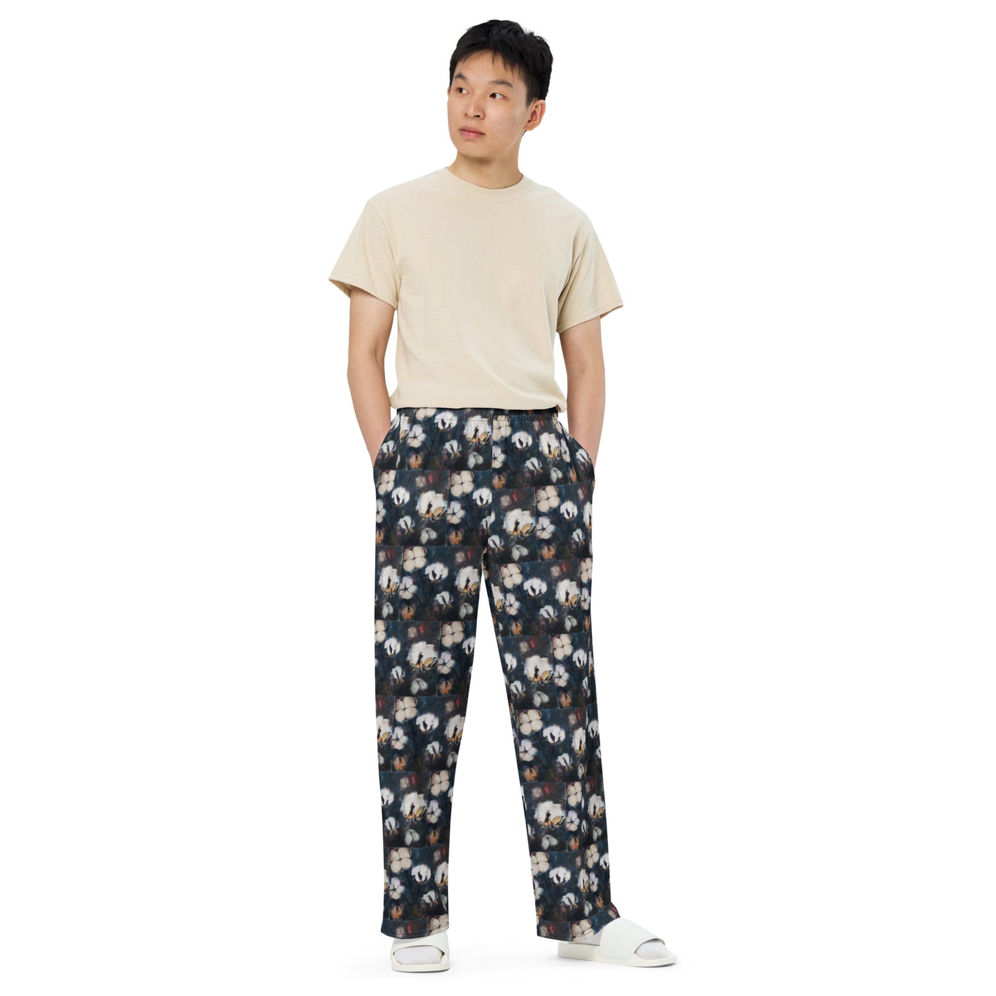 Cotton at Night All-over print unisex wide-leg pants