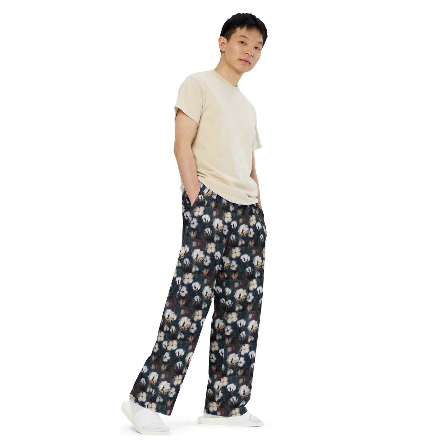 Cotton at Night All-over print unisex wide-leg pants