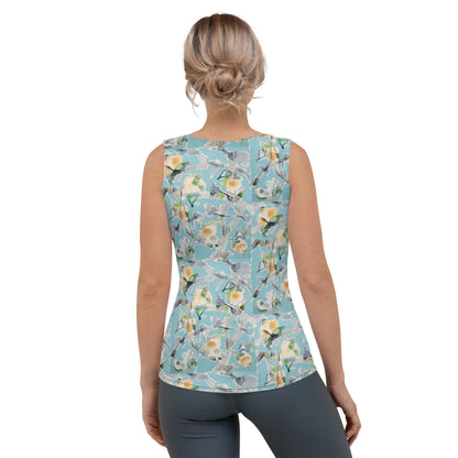 Tree of Life in Soft Blue Sublimation Cut & Sew Tank Top