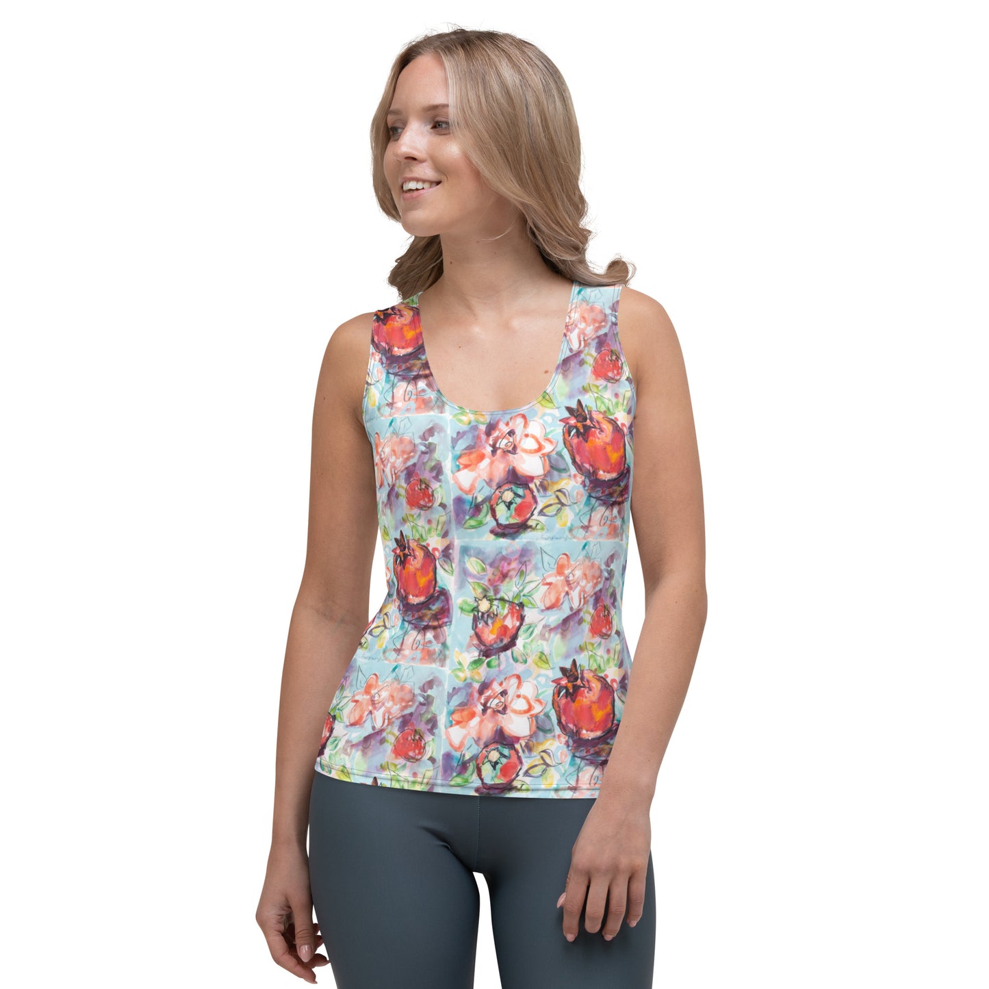 Tree of Life with Pomegranates Sublimation Cut & Sew Tank Top