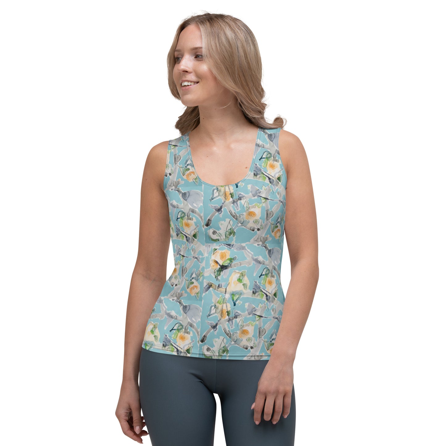 Tree of Life in Soft Blue Sublimation Cut & Sew Tank Top