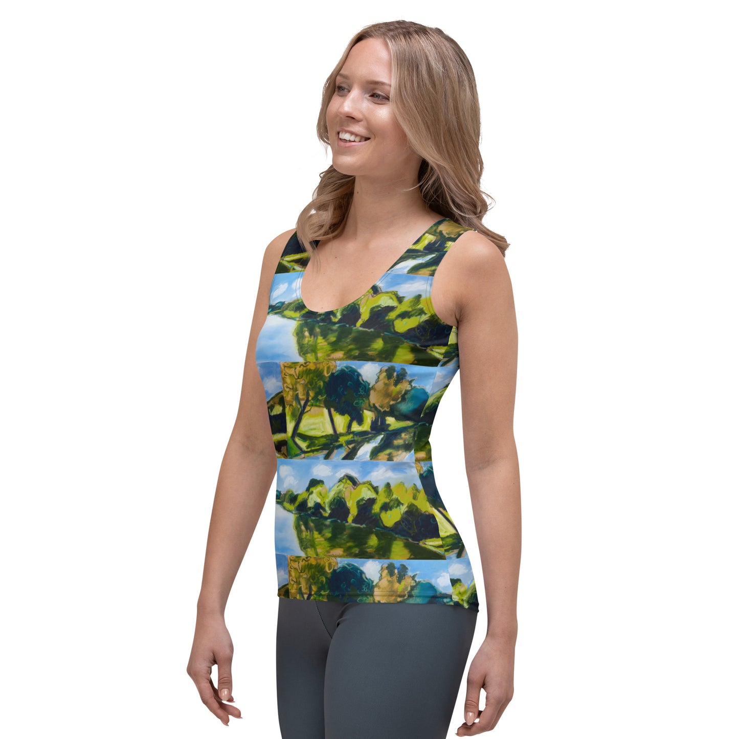Tranquil Lake Panorama Sublimation Cut & Sew Tank Top
